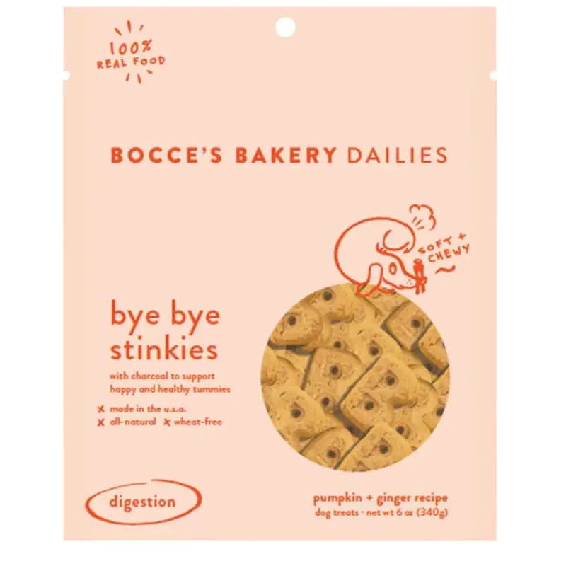 BOCCE'S BYE BYE STINKIES SOFT & CHEWY DOG TREATS - 6 OZ