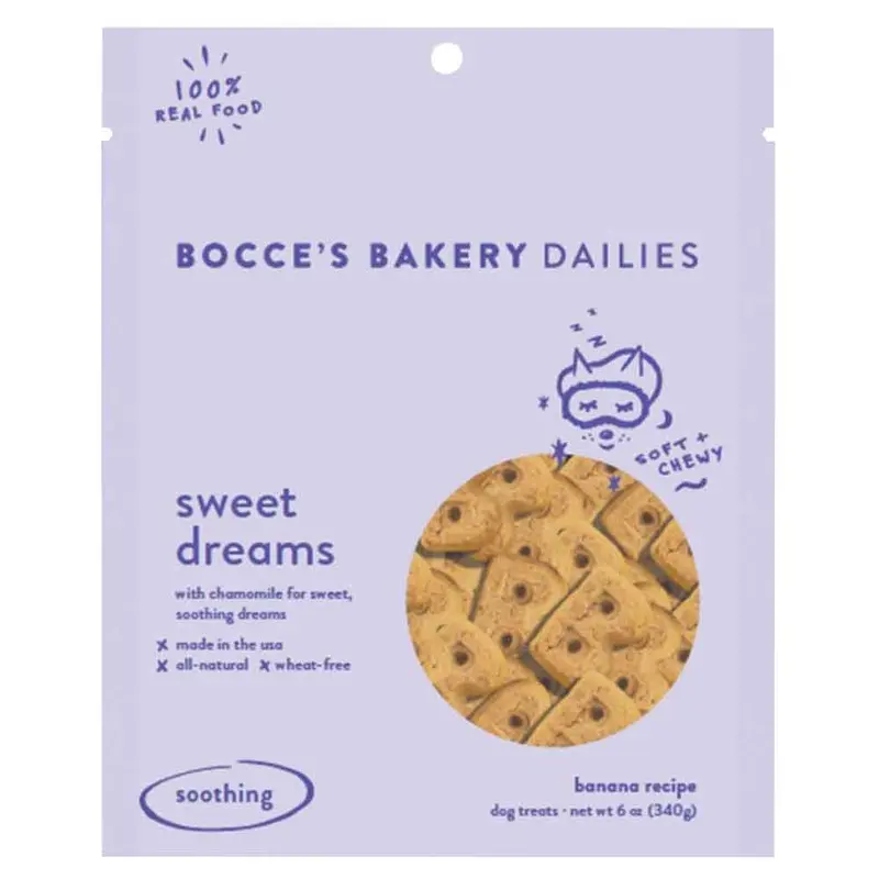 BOCCE'S SWEET DREAMS SOFT & CHEWY DOG TREATS - 6 OZ