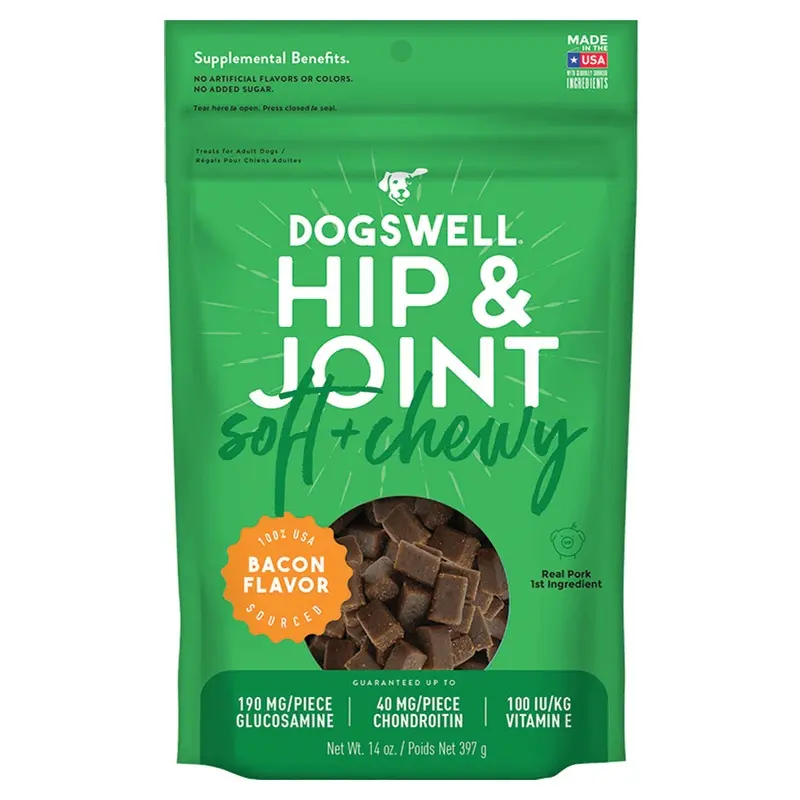Dogswell Soft and Chewy Treat - Hip and Joint - Bacon - 14 oz