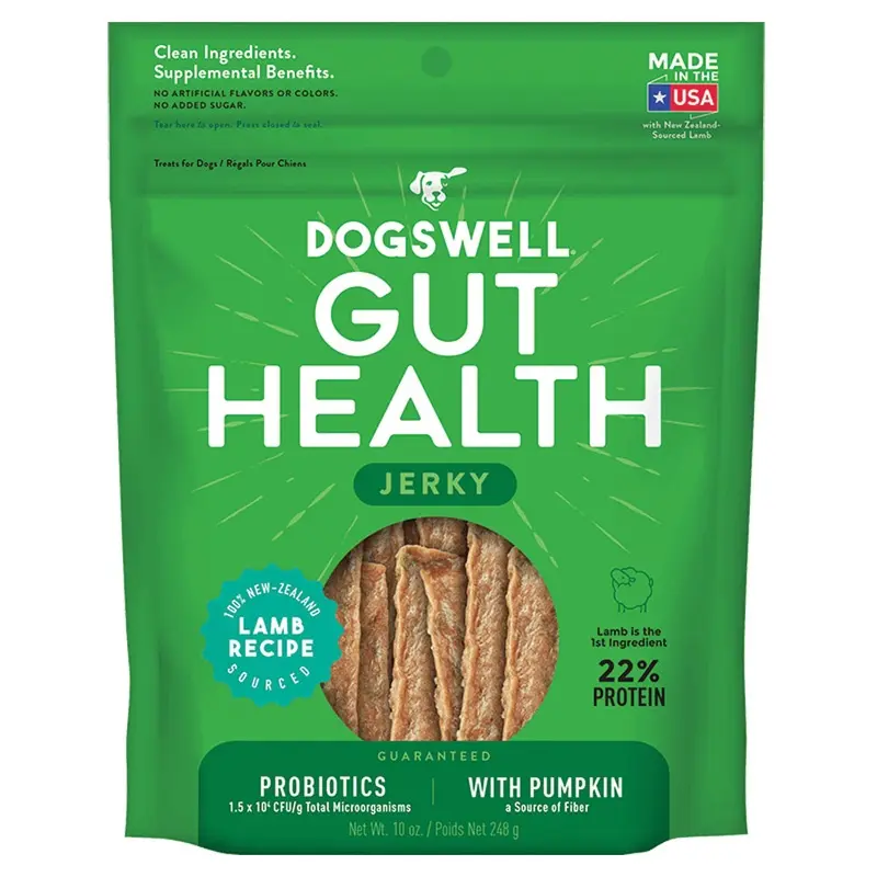 Dogswell Jerky Treat - Gut Health - Lamb - 10 oz