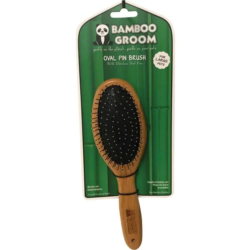 Bamboo Groom Oval Pin Brush - Lg