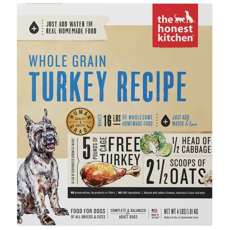 HONEST KITCHEN DOG - DEHYDRATED - WHOLE GRAIN TURKEY - 4 LB