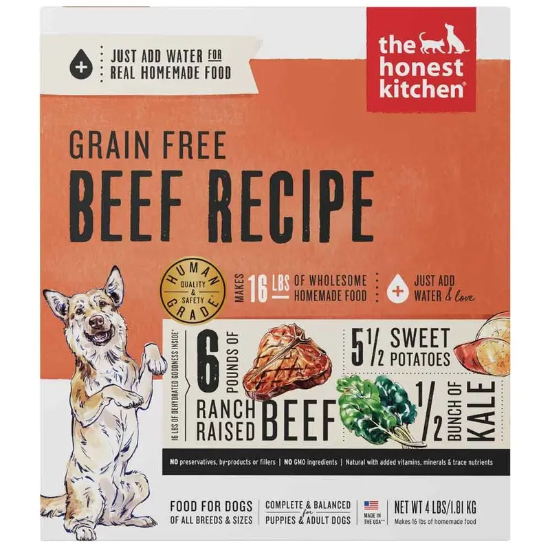 HONEST KITCHEN DOG FOOD - DEHYDRATED - BEEF - 4 LB
