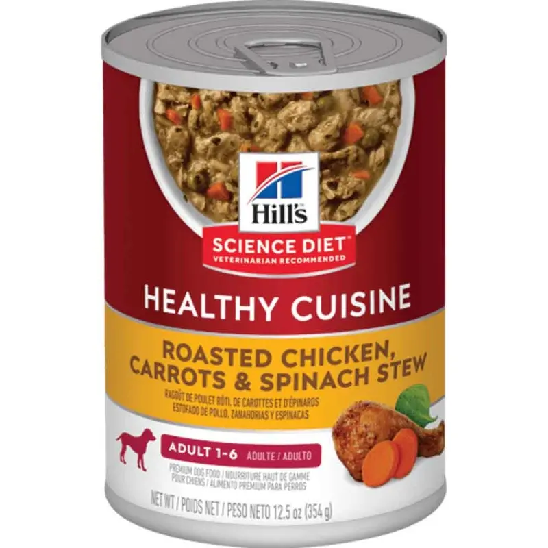 Hills Science Diet Dog - Adult - Healthy Cuisine - Chkn/Car/Spin - 12.5oz