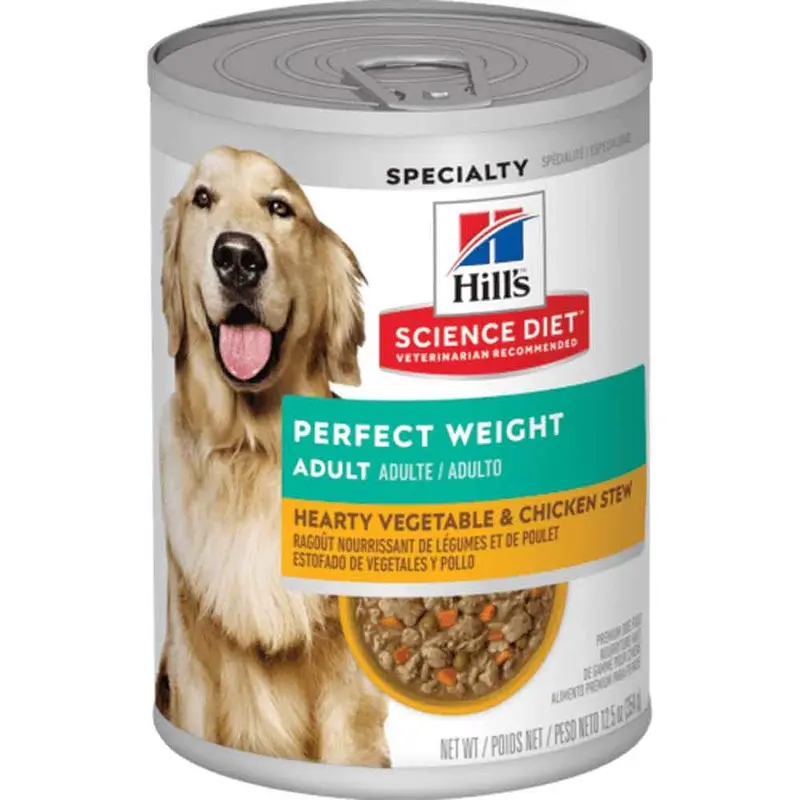 Hills Science Diet Dog - Adult - Perfect Weight - Hearty Veg/Chkn - 12.8oz