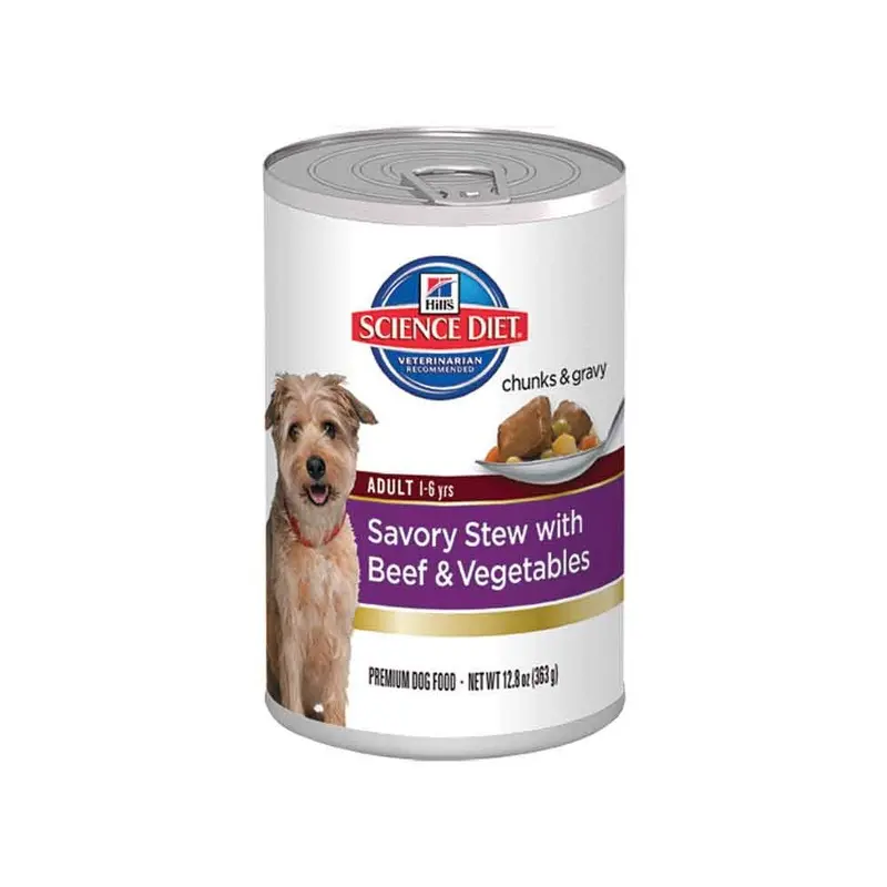 Hills Science Diet Dog - Adult - Savory Stew - Beef/Veg - 12.8oz