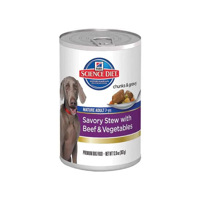 Hills Science Diet Dog - Senior - Savory Stew - Beef/Veg - 12.8oz