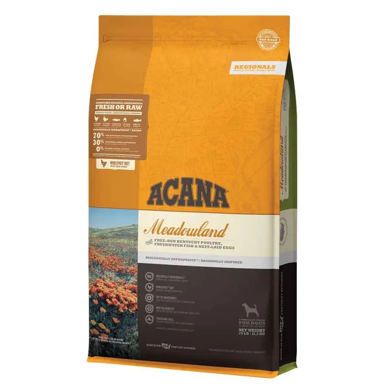 ACANA DOG FOOD - MEADOWLAND - 25 LB