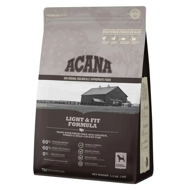 ACANA HERITAGE DOG FOOD - LIGHT & FIT - 4.5 LB