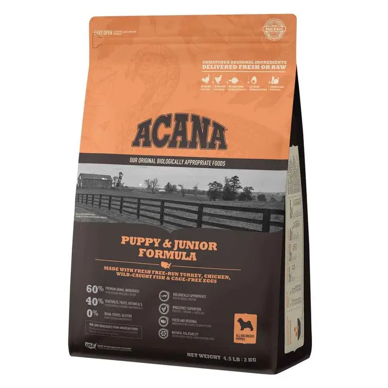 ACANA HERITAGE DOG FOOD - PUPPY & JUNIOR - 4.5 LB