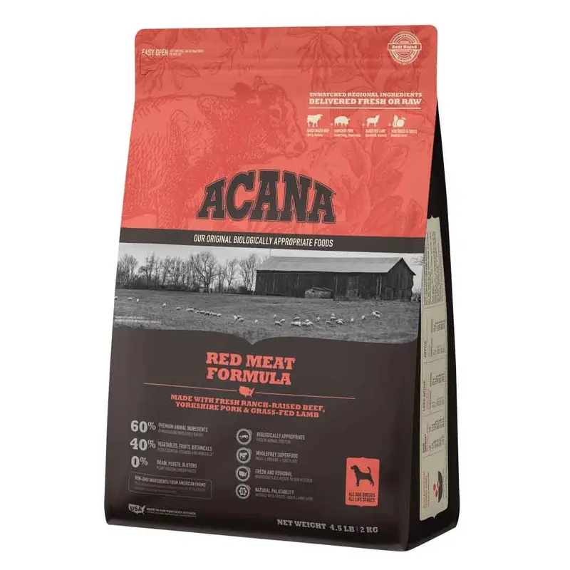 ACANA HERITAGE DOG FOOD - RED MEAT - 4.5 LB