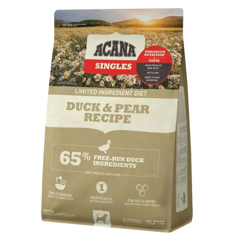 ACANA SINGLES LID DOG FOOD - DUCK & PEAR - 4.5 LB