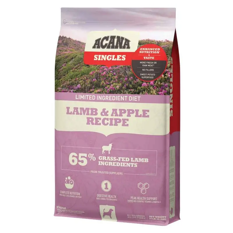 ACANA SINGLES LID DOG FOOD - LAMB & APPLE 22.5LB