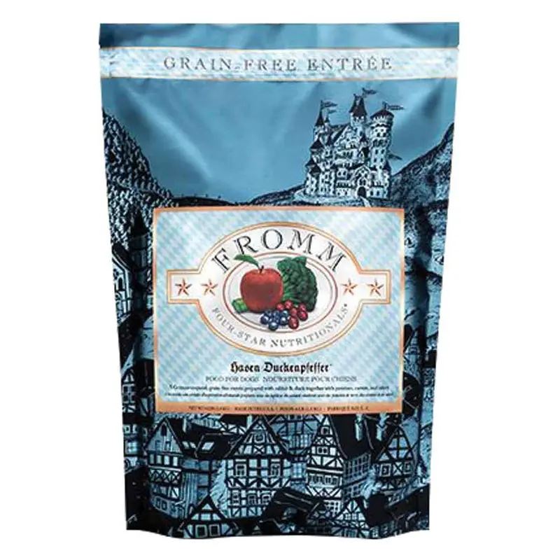 FROMM FOUR-STAR DOG FOOD - GRAIN FREE HASEN DUCKENPFEFFER - 4 LB.