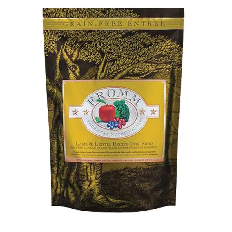 FROMM FOUR-STAR DOG FOOD - GRAIN FREE LAMB & LENTIL - 4 LB.