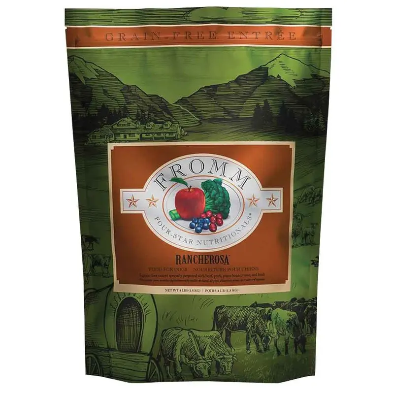 FROMM FOUR-STAR DOG FOOD - RANCHEROSA - 4 LB.