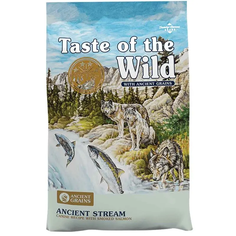 ANCIENT GRAINS STREAM SMOKED SALMON DOG FOOD - 5 LB