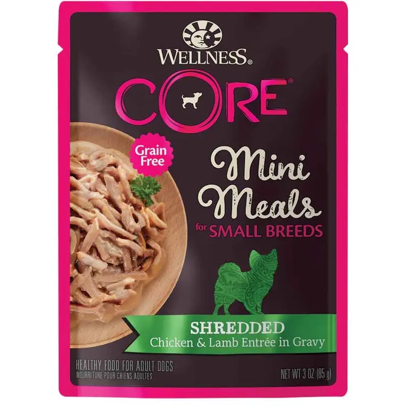 Wellness CORE Dog - MiniMeals Shredded - Chkn & Lamb- 3oz