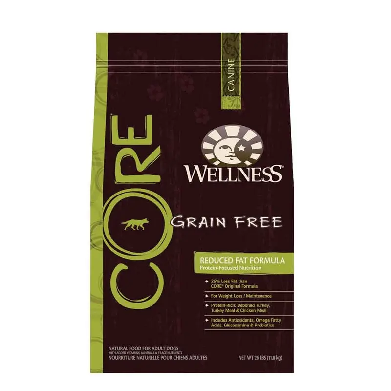 WELLNESS CORE GF DOG FOOD - REDUCED FAT FORMULA - 24 LB