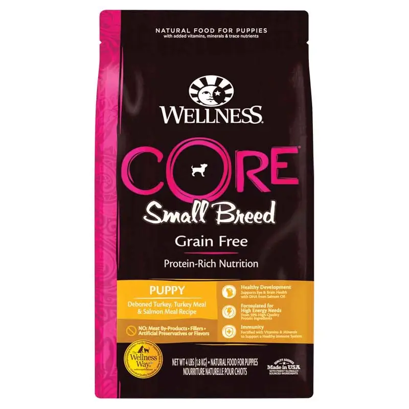 WELLNESS CORE PUPPY FOOD - SM BREED - TURKEY & SALMON - 4LB