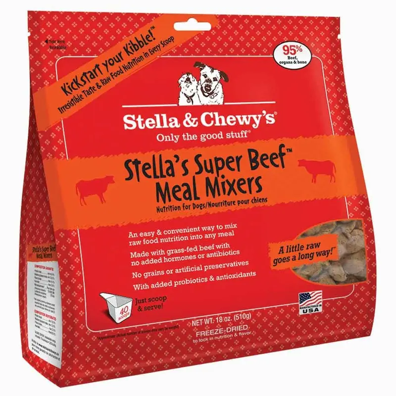 STELLA&CHEWY'S FD MIXERS FOR DOGS-SUPER BEEF 18 OZ