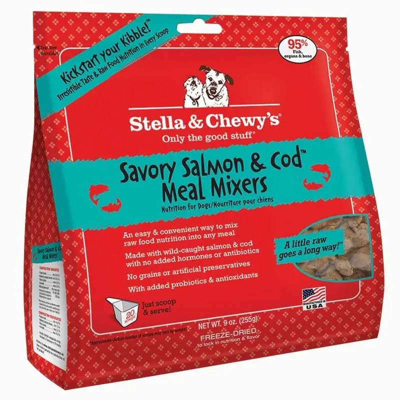 STELLA&CHEWY'S FD MIXERS FOR DOGS-SALMON&COD 9 OZ