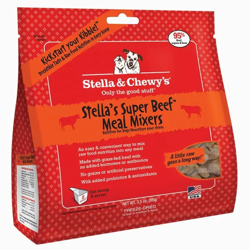 STELLA&CHEWY'S FD MIXERS FOR DOGS-SUPER BEEF 3.5 OZ