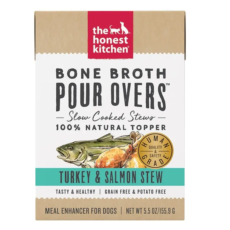 Honest Kitchen Dog - Pour Overs - Turkey/Salmon Broth - 5.5 oz