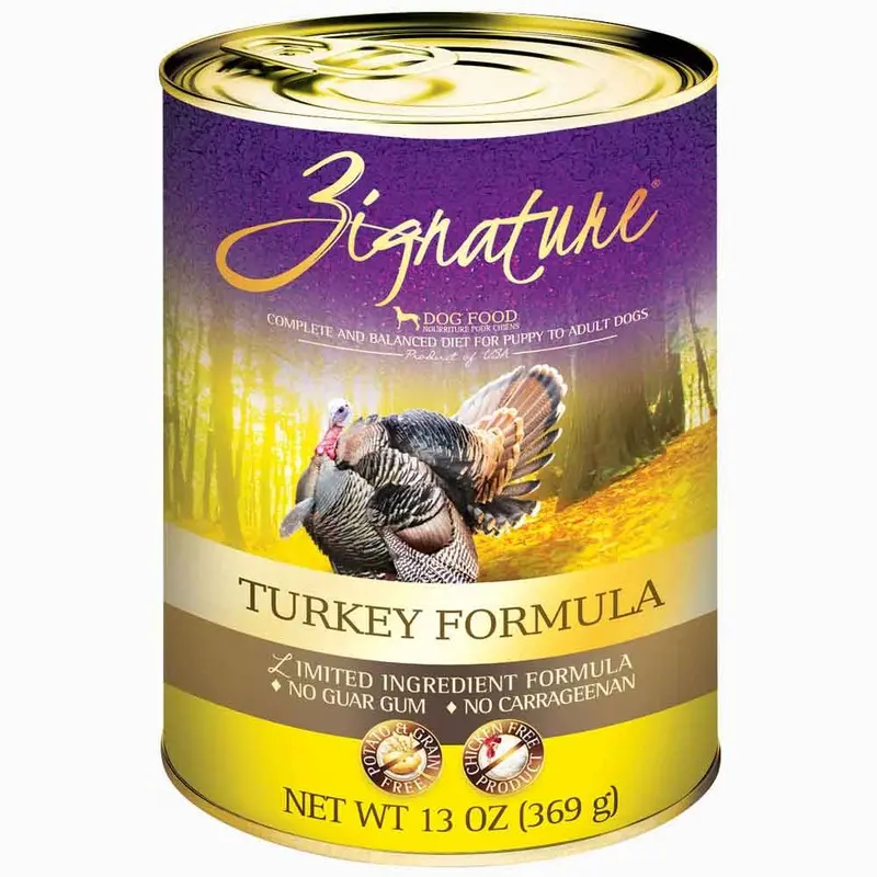 Zignature Canned Dog Food -  Turkey Formula - 13 oz.