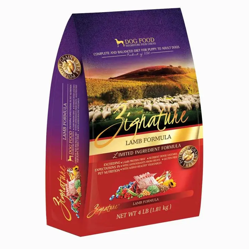 ZIGNATURE DOG FOOD - LAMB - 4 LB.