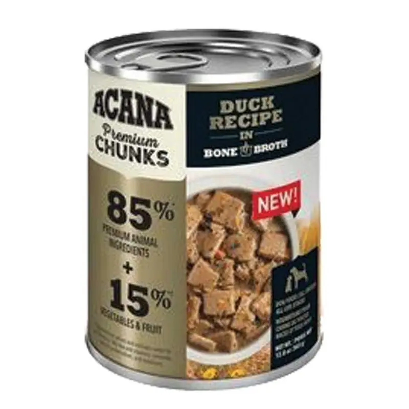 Acana Premium Chunks  Wet Food - Duck Recipe in Bone Broth - 12.8 oz