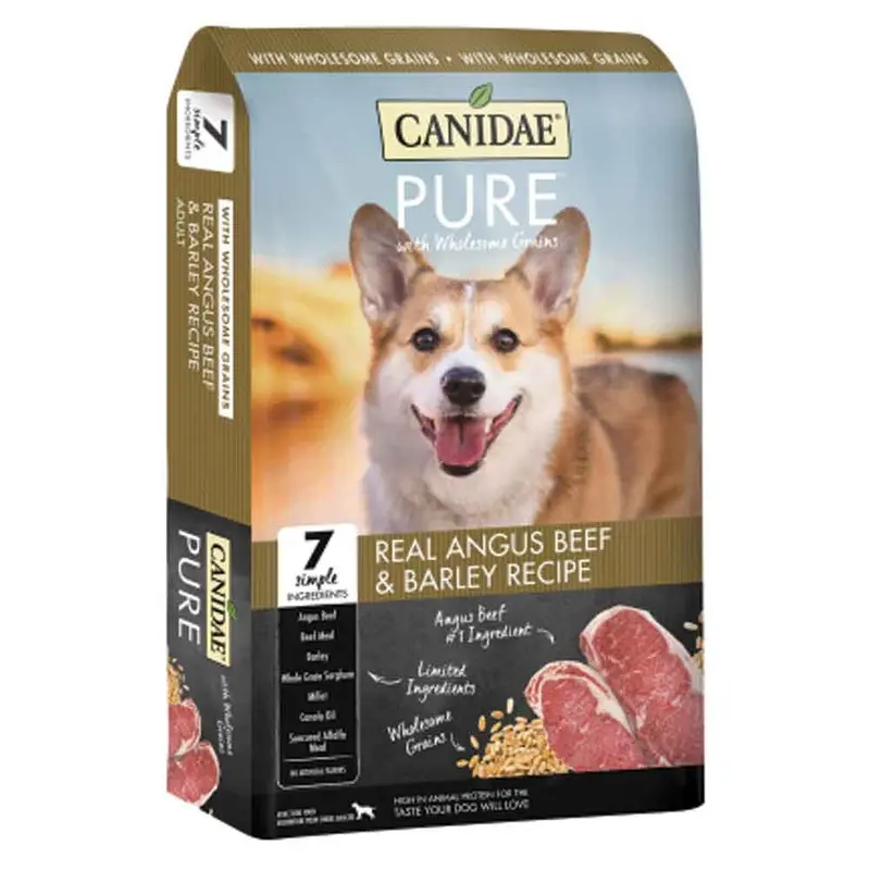 CANIDAE - PURE DOG W. WHOLESOME GRAINS - BEEF - 22 LB