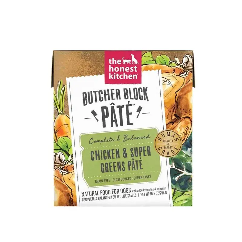 Honest Kitchen Butcher Bloc Pate - Chkn & Greens - 10.5 oz