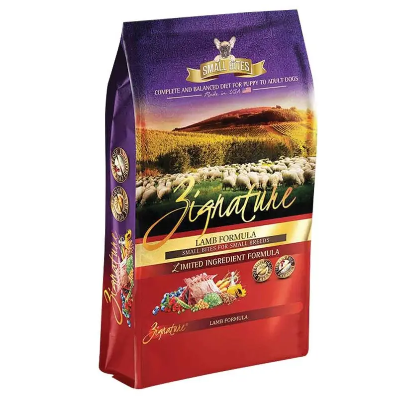 ZIGNATURE DOG FOOD - GRAIN FREE SMALL BITES LAMB - 4 LB