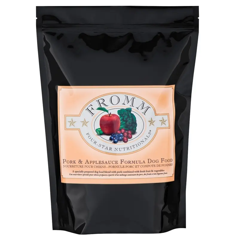 FROMM FOUR STAR DOG FOOD - PORK AND APPLESAUCE - 4 LB.