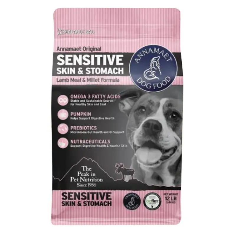ANNAMAET SENSITIVE SKIN & STOMACH DOG FOOD - 12 LB