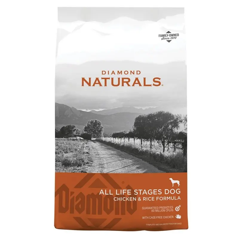 Diamond Naturals Dog Food - Chicken & Rice - 40 lb