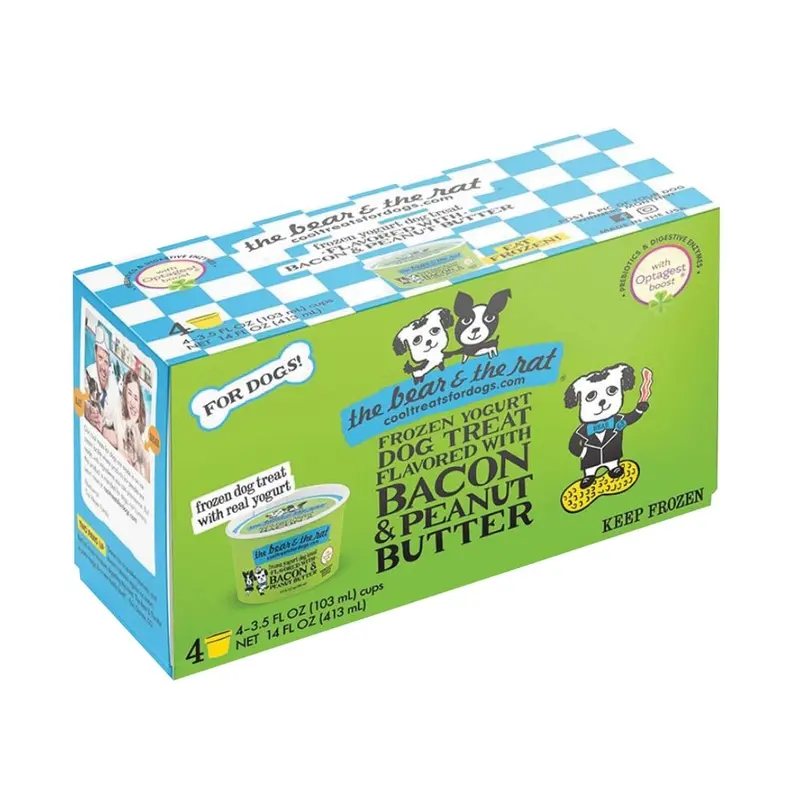 THE BEAR & THE RAT FROZEN YOGURT - PB & BACON - 4 PK