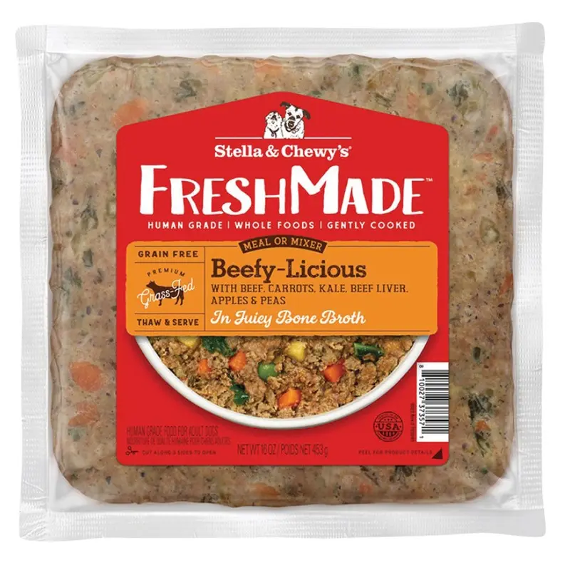 STELLA & CHEWY FROZEN DOG - FRESHMADE - BEEFY-LICIOUS - 16 OZ