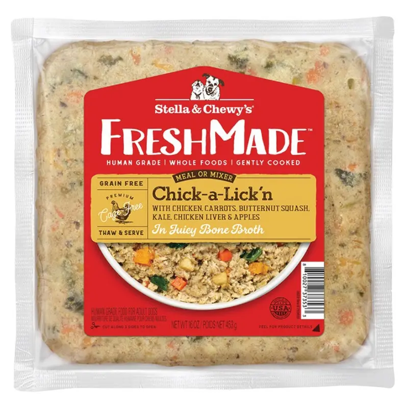 STELLA & CHEWY FROZEN DOG - FRESHMADE - CHICK-A-LICKN - 16 OZ