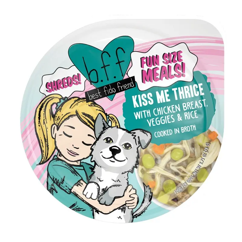 Weruva Dog Cup - Kiss me Thrice - Chkn/Rice/Veg - 2.7 oz