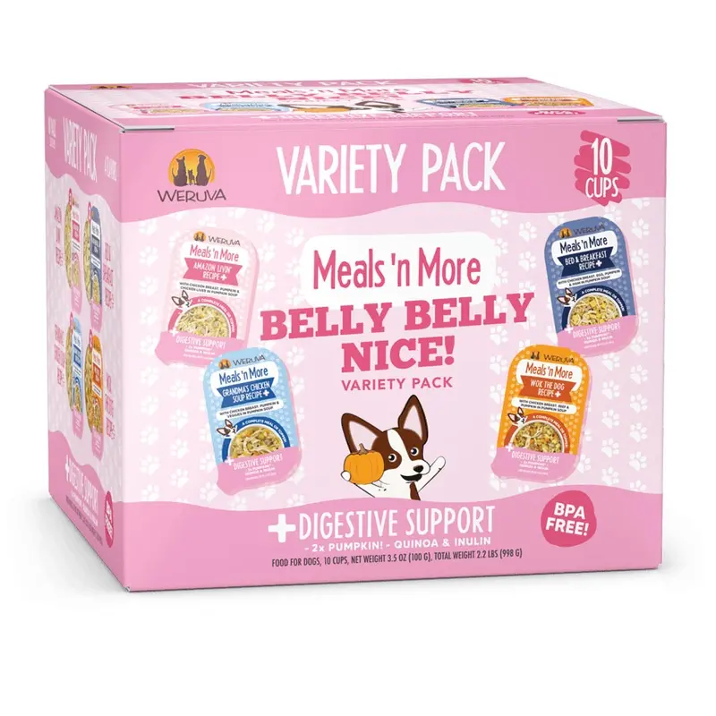 Weruva Dog Cup - Meals N More Variety - Belly Belly Nice - 10pk