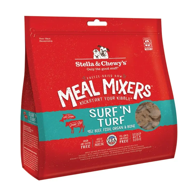 STELLA & CHEWY DOG - FD RAW MEAL MIXERS - SURF & TURF - 3.5 OZ
