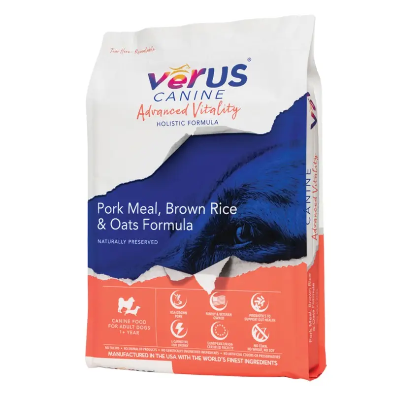 VERUS DOG FOOD - ADVANCED VITALITY - PORK - 25LB
