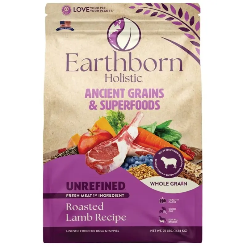 EARTHBORN UNREFINED - LAMB DOG FOOD 25LB.