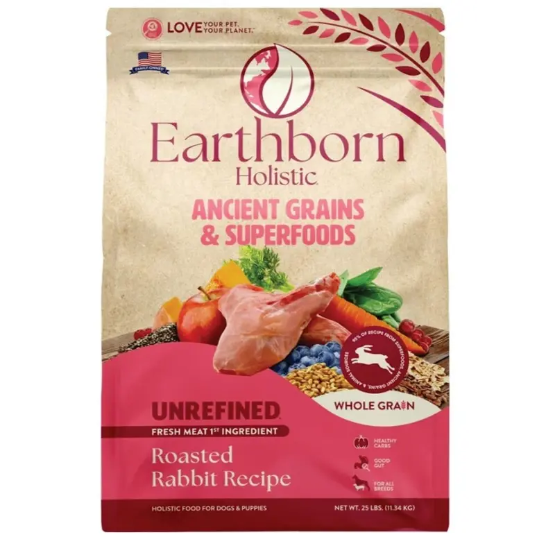 EARTHBORN UNREFINED - RABBIT DOG FOOD 25LB.