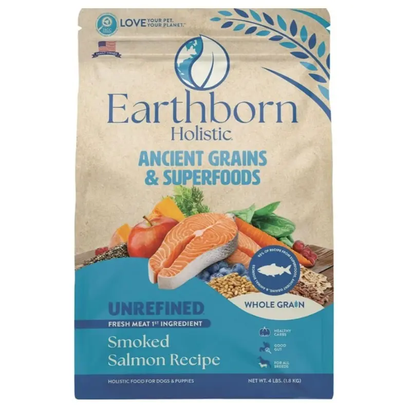 EARTHBORN UNREFINED - SALMON DOG FOOD 4LB.