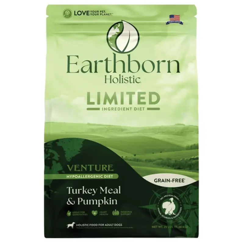 EARTHBORN VENTURE - LID GF TURKEY DOG FOOD 25LB.