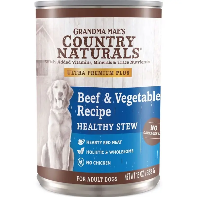 Grandma Maes - CN Stew Beef & Veggie Dog Food 13oz.