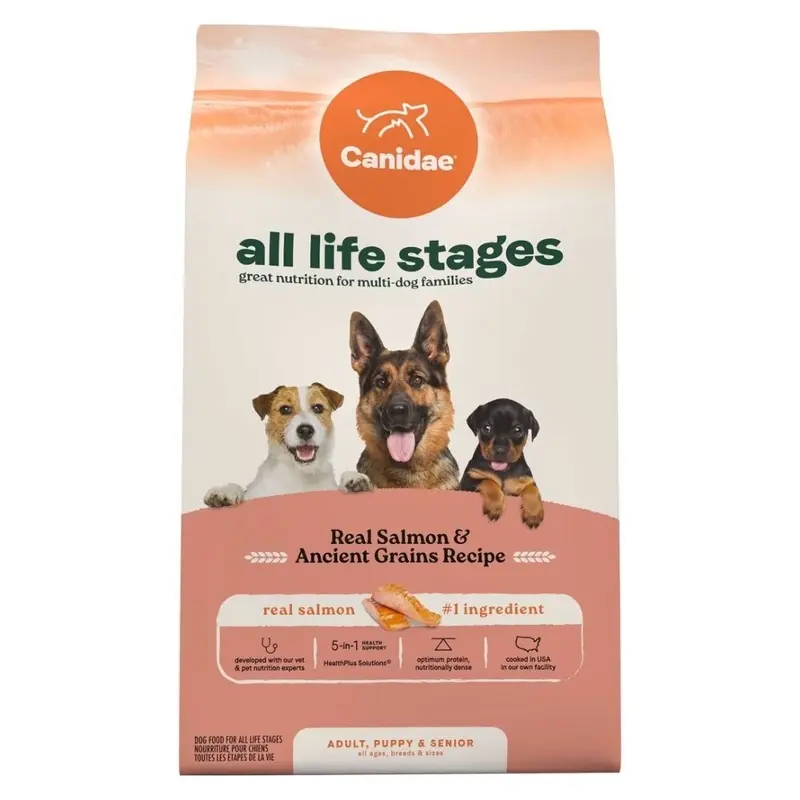 CANIDAE - ALL LIFE STAGES PREMIUM - SALMON & GRAINS - 27LB